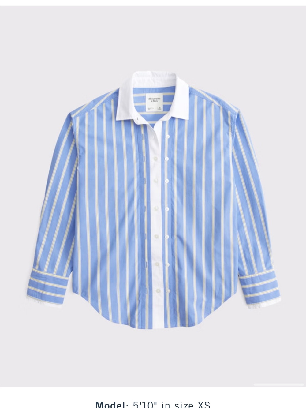 Abercrombie and fitch M blue bottom up blouse